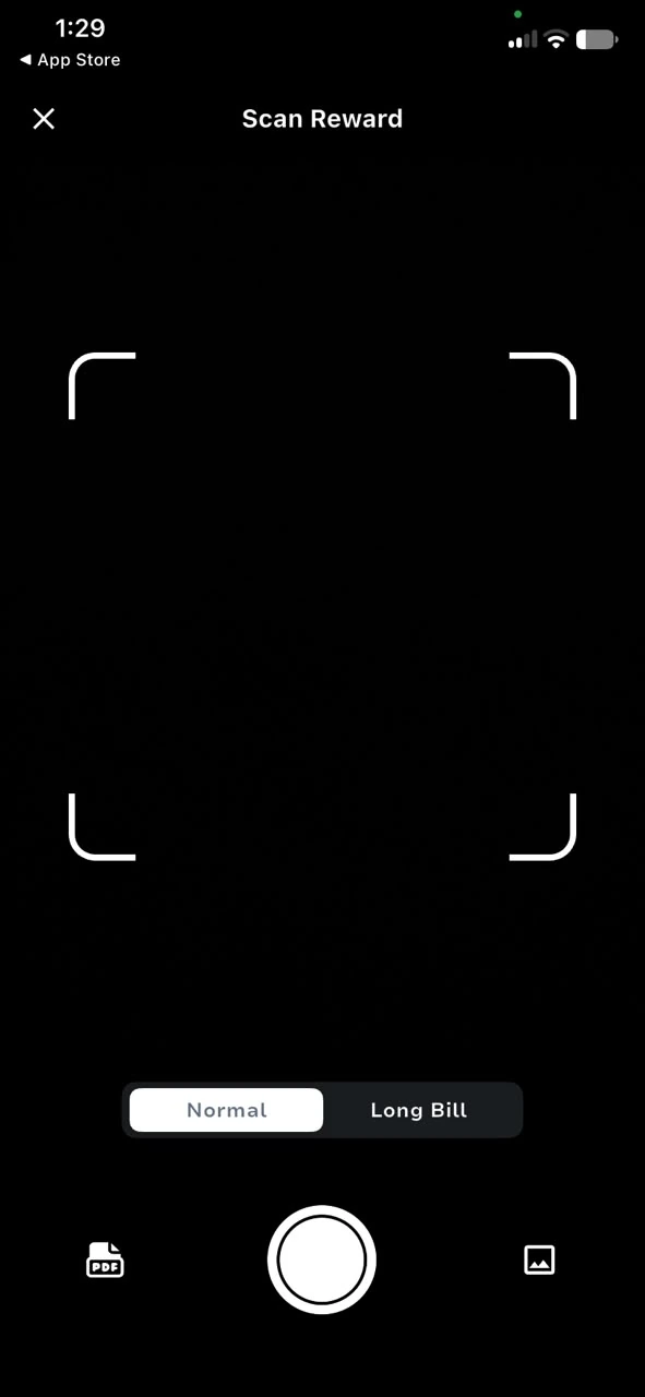 QR scanning screen